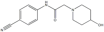 N-(4-cyanophenyl)-2-(4-hydroxypiperidin-1-yl)acetamide Struktur