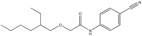 N-(4-cyanophenyl)-2-[(2-ethylhexyl)oxy]acetamide Struktur