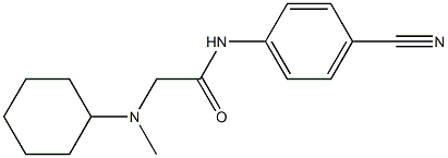 N-(4-cyanophenyl)-2-[cyclohexyl(methyl)amino]acetamide Struktur