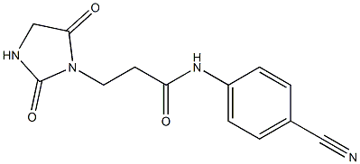 N-(4-cyanophenyl)-3-(2,5-dioxoimidazolidin-1-yl)propanamide Struktur