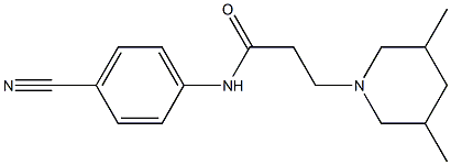 N-(4-cyanophenyl)-3-(3,5-dimethylpiperidin-1-yl)propanamide Struktur