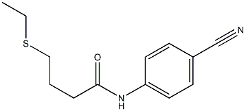 N-(4-cyanophenyl)-4-(ethylsulfanyl)butanamide Struktur