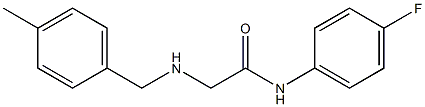 N-(4-fluorophenyl)-2-{[(4-methylphenyl)methyl]amino}acetamide Struktur