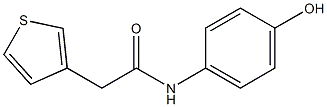 N-(4-hydroxyphenyl)-2-(thiophen-3-yl)acetamide Struktur