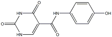 N-(4-hydroxyphenyl)-2,4-dioxo-1,2,3,4-tetrahydropyrimidine-5-carboxamide Struktur