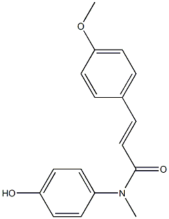 N-(4-hydroxyphenyl)-3-(4-methoxyphenyl)-N-methylprop-2-enamide Struktur