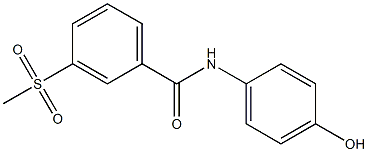 N-(4-hydroxyphenyl)-3-methanesulfonylbenzamide Struktur