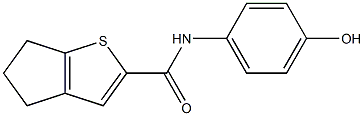 N-(4-hydroxyphenyl)-4H,5H,6H-cyclopenta[b]thiophene-2-carboxamide Struktur