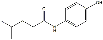 N-(4-hydroxyphenyl)-4-methylpentanamide Struktur