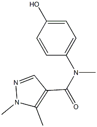 N-(4-hydroxyphenyl)-N,1,5-trimethyl-1H-pyrazole-4-carboxamide Struktur