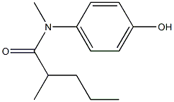 N-(4-hydroxyphenyl)-N,2-dimethylpentanamide Struktur