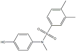 N-(4-hydroxyphenyl)-N,3,4-trimethylbenzene-1-sulfonamide Struktur