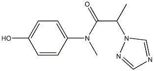 N-(4-hydroxyphenyl)-N-methyl-2-(1H-1,2,4-triazol-1-yl)propanamide Struktur