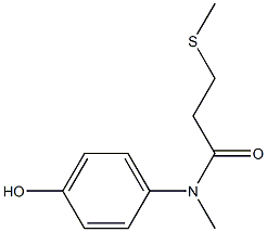 N-(4-hydroxyphenyl)-N-methyl-3-(methylsulfanyl)propanamide Struktur