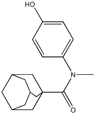 N-(4-hydroxyphenyl)-N-methyladamantane-1-carboxamide Struktur