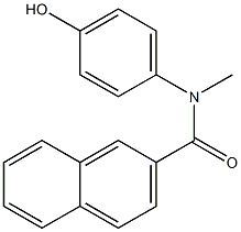 N-(4-hydroxyphenyl)-N-methylnaphthalene-2-carboxamide Struktur