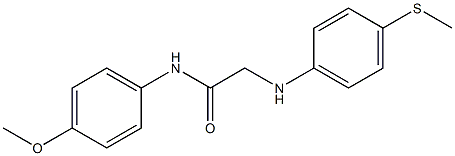 N-(4-methoxyphenyl)-2-{[4-(methylsulfanyl)phenyl]amino}acetamide Struktur