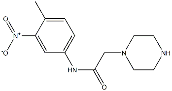 N-(4-methyl-3-nitrophenyl)-2-(piperazin-1-yl)acetamide Struktur