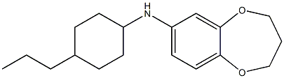 N-(4-propylcyclohexyl)-3,4-dihydro-2H-1,5-benzodioxepin-7-amine Struktur