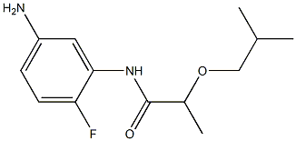 N-(5-amino-2-fluorophenyl)-2-(2-methylpropoxy)propanamide Struktur