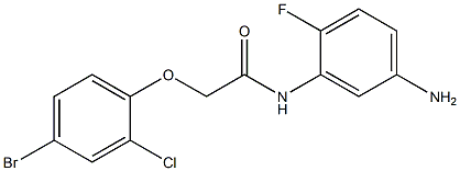 N-(5-amino-2-fluorophenyl)-2-(4-bromo-2-chlorophenoxy)acetamide Struktur