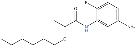 N-(5-amino-2-fluorophenyl)-2-(hexyloxy)propanamide Struktur