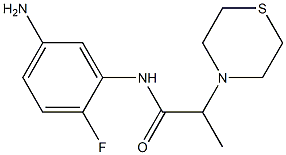 N-(5-amino-2-fluorophenyl)-2-(thiomorpholin-4-yl)propanamide Struktur