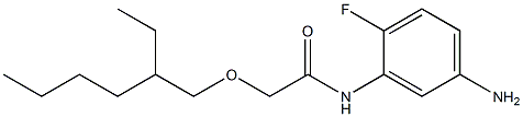 N-(5-amino-2-fluorophenyl)-2-[(2-ethylhexyl)oxy]acetamide Struktur