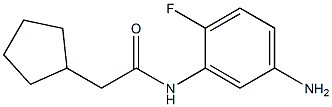 N-(5-amino-2-fluorophenyl)-2-cyclopentylacetamide Struktur