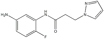 N-(5-amino-2-fluorophenyl)-3-(1H-pyrazol-1-yl)propanamide Struktur