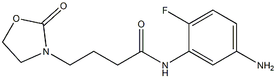 N-(5-amino-2-fluorophenyl)-4-(2-oxo-1,3-oxazolidin-3-yl)butanamide Struktur