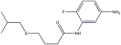 N-(5-amino-2-fluorophenyl)-4-[(2-methylpropyl)sulfanyl]butanamide Struktur