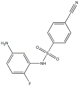 N-(5-amino-2-fluorophenyl)-4-cyanobenzene-1-sulfonamide Struktur