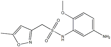 N-(5-amino-2-methoxyphenyl)-1-(5-methyl-1,2-oxazol-3-yl)methanesulfonamide Struktur