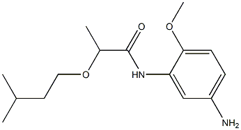 N-(5-amino-2-methoxyphenyl)-2-(3-methylbutoxy)propanamide Struktur