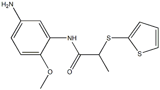 N-(5-amino-2-methoxyphenyl)-2-(thiophen-2-ylsulfanyl)propanamide Struktur