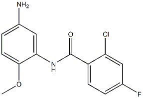 N-(5-amino-2-methoxyphenyl)-2-chloro-4-fluorobenzamide Struktur