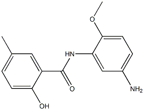 N-(5-amino-2-methoxyphenyl)-2-hydroxy-5-methylbenzamide Struktur