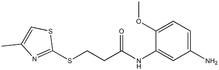 N-(5-amino-2-methoxyphenyl)-3-[(4-methyl-1,3-thiazol-2-yl)sulfanyl]propanamide Struktur