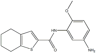 N-(5-amino-2-methoxyphenyl)-4,5,6,7-tetrahydro-1-benzothiophene-2-carboxamide Struktur