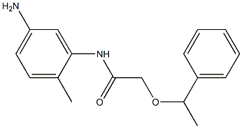 N-(5-amino-2-methylphenyl)-2-(1-phenylethoxy)acetamide Struktur