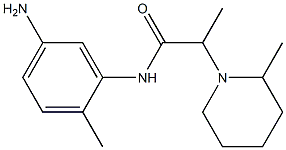 N-(5-amino-2-methylphenyl)-2-(2-methylpiperidin-1-yl)propanamide Struktur