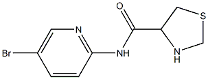 N-(5-bromopyridin-2-yl)-1,3-thiazolidine-4-carboxamide Struktur