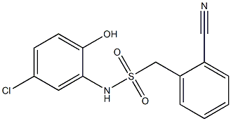 N-(5-chloro-2-hydroxyphenyl)-1-(2-cyanophenyl)methanesulfonamide Struktur