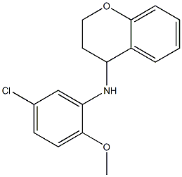 N-(5-chloro-2-methoxyphenyl)-3,4-dihydro-2H-1-benzopyran-4-amine Struktur