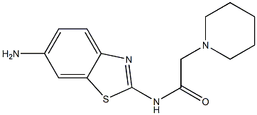 N-(6-amino-1,3-benzothiazol-2-yl)-2-piperidin-1-ylacetamide Struktur