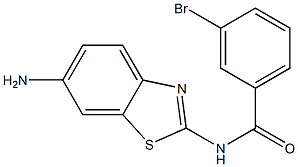 N-(6-amino-1,3-benzothiazol-2-yl)-3-bromobenzamide Struktur