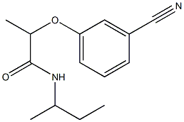 N-(butan-2-yl)-2-(3-cyanophenoxy)propanamide Struktur