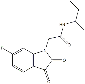 N-(butan-2-yl)-2-(6-fluoro-2,3-dioxo-2,3-dihydro-1H-indol-1-yl)acetamide Struktur