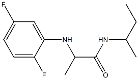 N-(butan-2-yl)-2-[(2,5-difluorophenyl)amino]propanamide Struktur